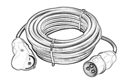 EXTENSION CABLE 32A Mono F+N+GV